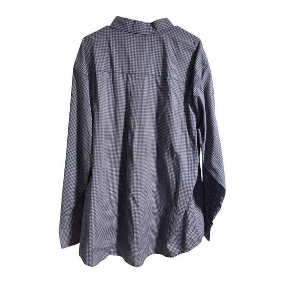 Wrangler RIATA Mens XXL Burgundy Navy White Checkered Pattern Plaid Button Up - Picture 2 of 8